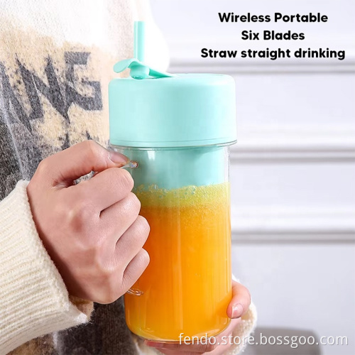3.7V Rechargeable Portable Electric Vacuum Blender Juice Maker 420ml